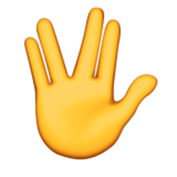 Raised Hand With Fingers Splayed | ID#: 105 | Emoji.co.uk
