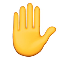 Raised Hand Emoji Clip Art