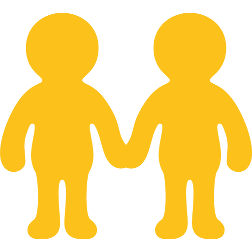two guys holding hands emoji