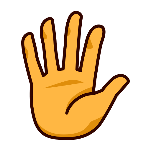 Raised Hand Emoji Clip Art